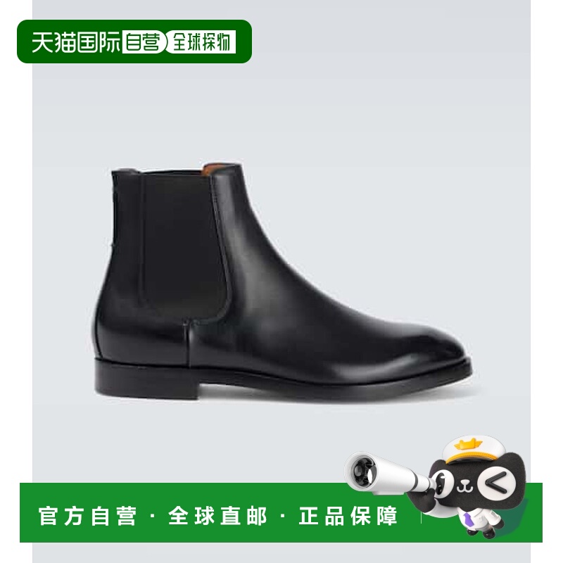 1h可退 潮奢 Zegna 杰尼亚 男士 皮质切尔西靴 black黑色 舒适时