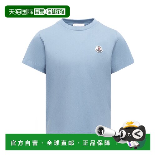 1h可退 MONCLER 男童T恤 K29548C0001989AT93P4 CO 蓝色 短袖T恤