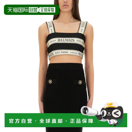 BALMAIN 女士背心吊带 EF1AA370JJ95EDY SS2025 黑色