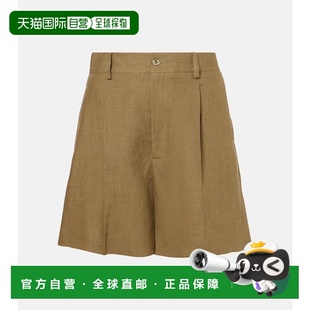 1h可退 潮奢 ralph lauren 拉尔夫劳伦 女士 Tracy 褶裥亚麻短裤