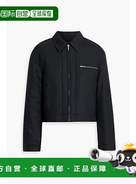 1h可退 潮奢 THEORY 希尔瑞 女士 短款法兰绒夹克 O0801113CHARCO