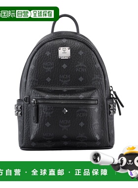 MCM 女士双肩包 MMKEAVE16BK001 AW2025 黑色 Stark 拉链双肩包