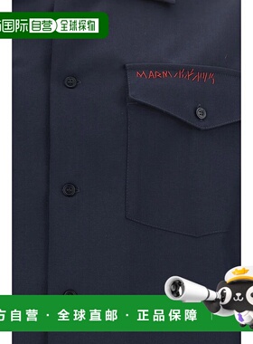 MARNI 男士衬衫 CUMU0310S0TW83900B99 AW2024 黑色