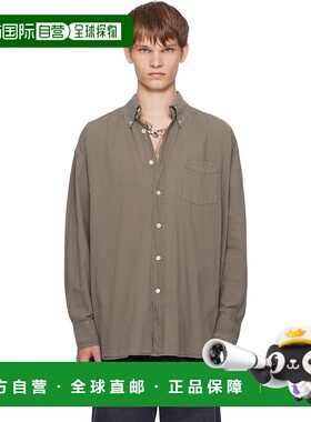 1h可退 潮奢 Our Legacy 男士 灰褐色 Borrowed BD 衬衫 M4252BC