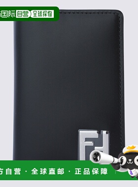 FENDI 男士钱包 7M0349AFF2F0GXN CO 黑色 Ff Squared Leather Bi
