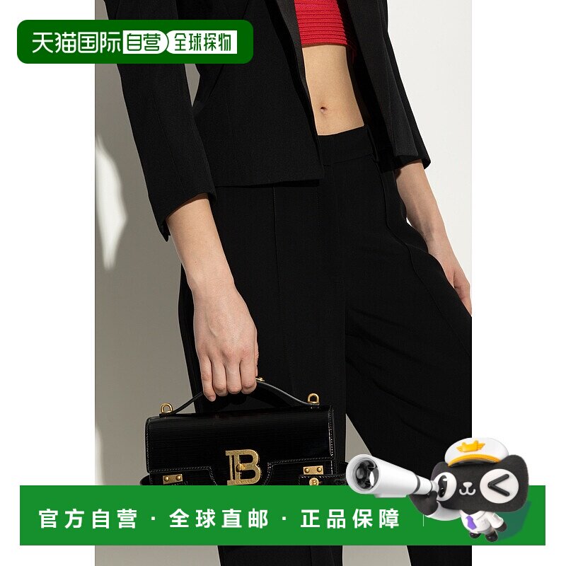 1小时内可退 BALMAIN 女士手提包 EN0DA828LPIS0PA SS2025 黑色