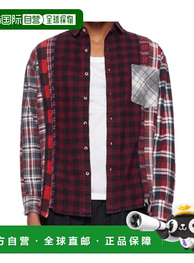 NEEDLES 男士户外冲锋衣 QV395ASSORTED SS2025 花色 长袖衬衫