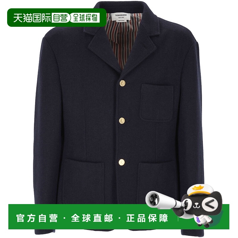 1h可退 THOM BROWNE 男士大衣 MJT535AJ0232415 AW2025 蓝色