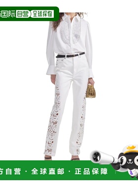 1h可退 SELF-PORTRAIT 女士牛仔裤 PF24825PWWHITE SS2024喇叭裤