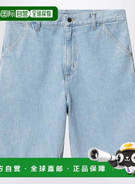 1h可退 潮奢 CARHARTT WIP 男士 单及膝蓝色短裤 I032026CO01A3