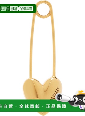 1h可退 潮奢 Ambush 女士 单只金色 Heart Safety Pin 耳坠 12115