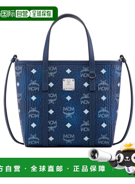 MCM 女士斜挎包 MWPFAMT081F AW2025 蓝色 Toni Visetos 顶部拉链