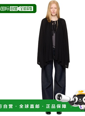 1h可退 潮奢 TOTÊME 女士 黑色抽绳斗篷 252WRT0551YA0190