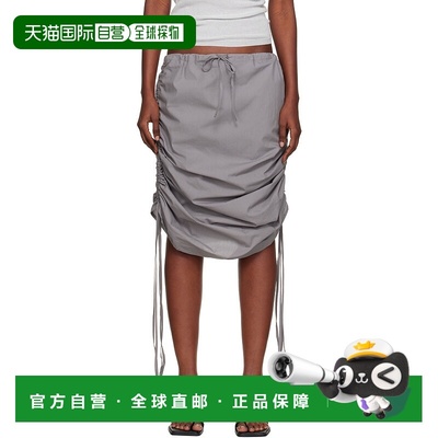 1h可退 潮奢 Baserange 女士 灰色 Pictorial Strap 半身裙 SSPIS