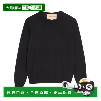 1h可退 VALENTINO 男士针织衫 VKC38PBH90NO AW2025 黑色 长袖针