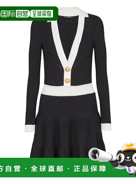 BALMAIN 女士连衣裙 FF1R9858KI64EAB AW2025 花色 V-NECK PLEATE