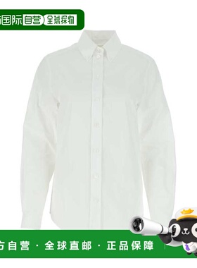 GIVENCHY 女士衬衫 BW60ZC14M6100 白色 徽标长袖衬衫