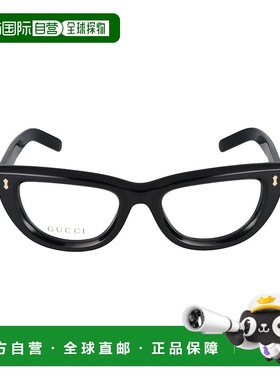 GUCCI 女士眼镜 GG1521O001 SS2024 黑色 古驰徽标猫眼形平光镜