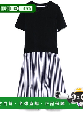 1h可退 潮奢 Sacai 女士 短袖连衣裙 SCW270 blue蓝色 舒适时尚