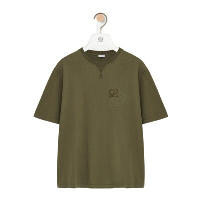 LOEWE 男士T恤 H526Y22XDF4160 SS2026 绿色 短袖T恤