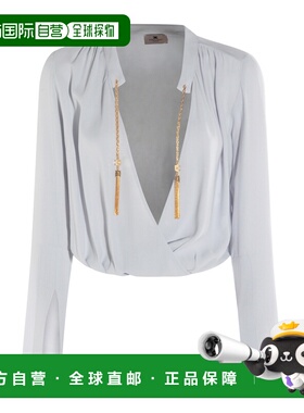 1h可退 潮奢 Elisabetta Franchi 女士 缀饰裹身连体衣 CB00557E2