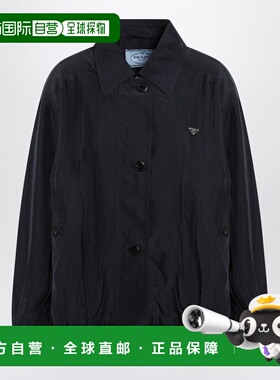 1h可退 潮奢 Prada 普拉达 女士 蓝色真丝套头上衣 P8031OOO18X7F