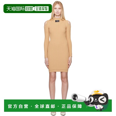 1h可退 潮奢 Balmain 巴尔曼 女士 驼色 houlder Cut Knit 连衣裙