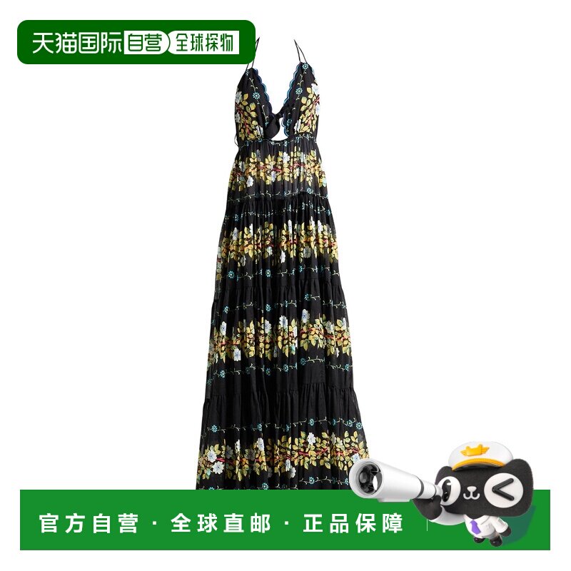 潮奢 Etro 艾特罗 女士 长款连衣裙 black黑色 舒适时尚长裙