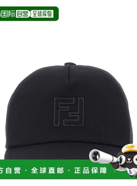 FENDI 男士帽子 FXQ768AYK2F0QA1 AW2025 黑色 Wool baseball cap