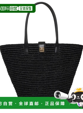 1h可退 潮奢 ANINE BING 女士 黑色 Lou Monogram 托特包 A131122