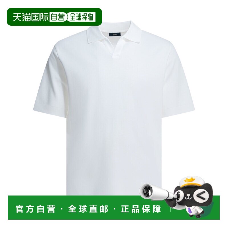 HERNO 男士T恤 JV000004U520591000 SS2026 白色 短袖POLO衫图片