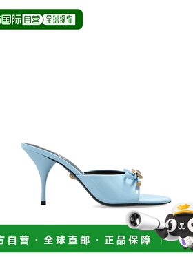 VERSACE 女士凉鞋 1018239D2VE1VD6V SS2026 浅蓝色高跟单鞋