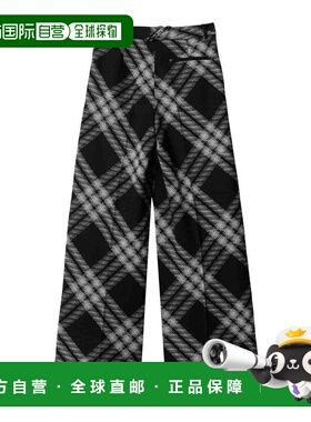 BURBERRY 女士休闲裤 8081401 AW2024 黑色 BURBERRY Vintage Che