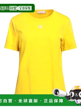 潮奢 Tory Burch 托里 伯奇 女士 T恤 yellow黄色 舒适时尚