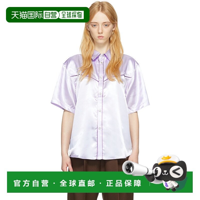 潮奢 Stockholm Surfboard Club 女士 紫色缎面衬衫 WAYMORE