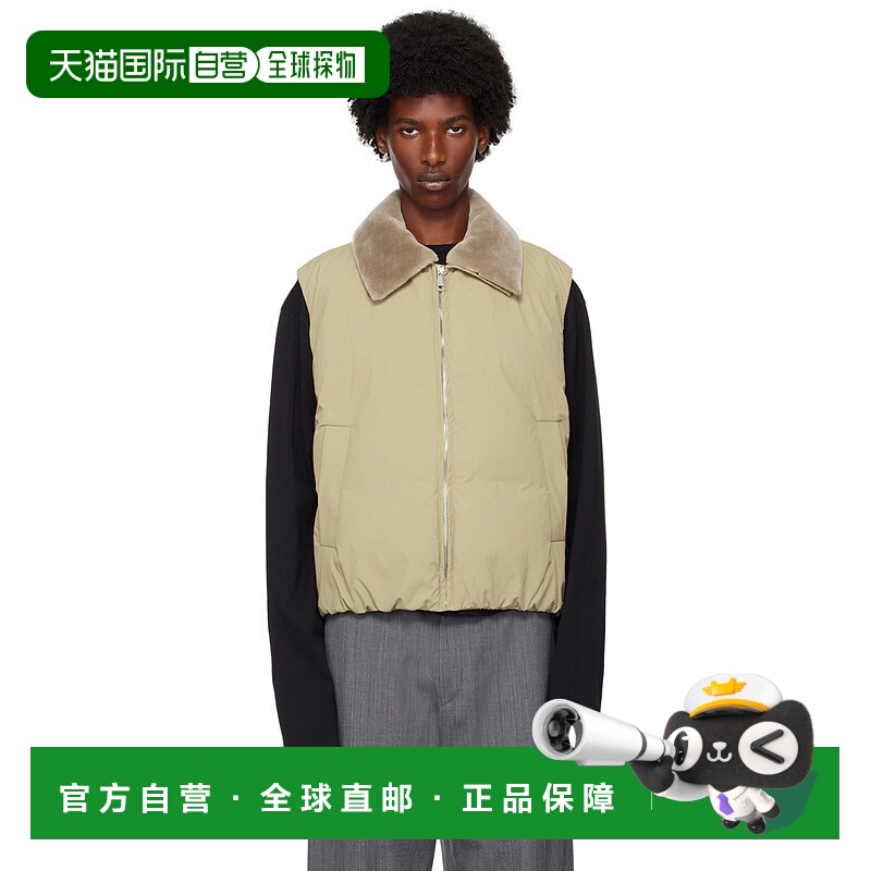 1h可退 潮奢 Nanushka 男士 驼色 Mexim 羽绒马甲 NU24PFJK015