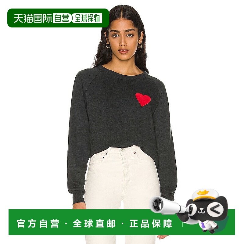 1h可退 潮奢 Aviator Nation 女士 心形刺绣水手领卫衣 SWRXHTST