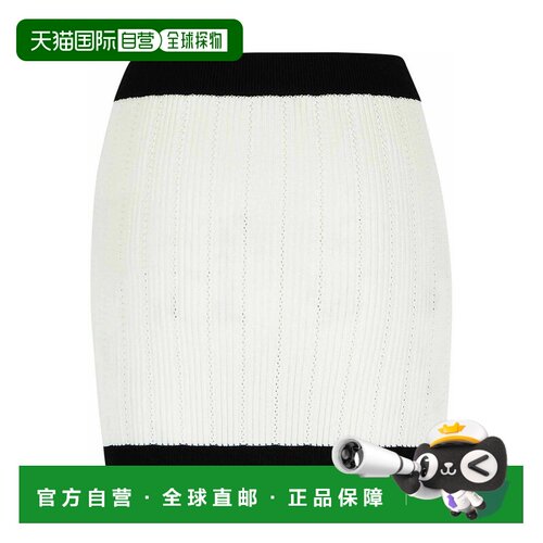 BALMAIN 女士半身裙 FF1LB039KI64GAB AW2025 花色 纽扣半身裙