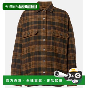 潮奢 Loro Piana 诺悠翩雅 女士 Darby 格纹羊毛羊绒衬衫式夹克