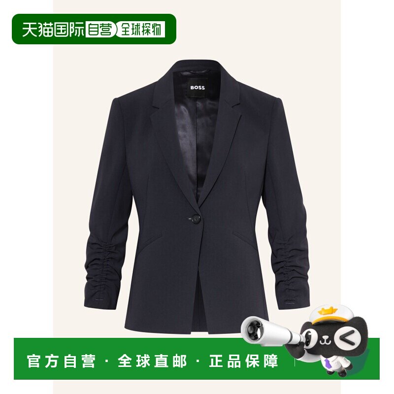 BOSS 女士西服 100312469817000 CO 深蓝色 JIA Blazer with 3/4-