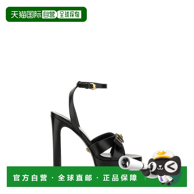 1h可退 VERSACE 女士凉鞋 1017314DVT2P1B00V SS2025 黑色范思哲