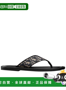 DIOR 男士凉鞋 3SA161ZSAH961 CO 黑色 ALIAS 提花人字拖鞋