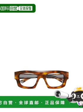 1h可退 GUCCI 男士眼镜 GG1926S006 SS2025 棕色 几何框太阳镜