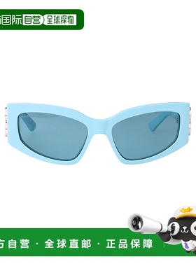 BALENCIAGA 女士眼镜 BB0321S014 SS2025 蓝色 全框太阳镜