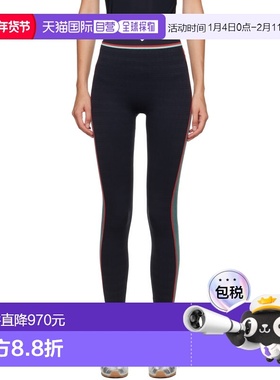 1h可退 潮奢 Casablanca 女士 黑色 Seamless 运动紧身裤 WPF25AC