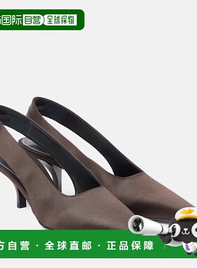 1h可退 潮奢 TOT&Ecirc;ME 女士 55 经典款绸缎露跟浅口鞋女鞋