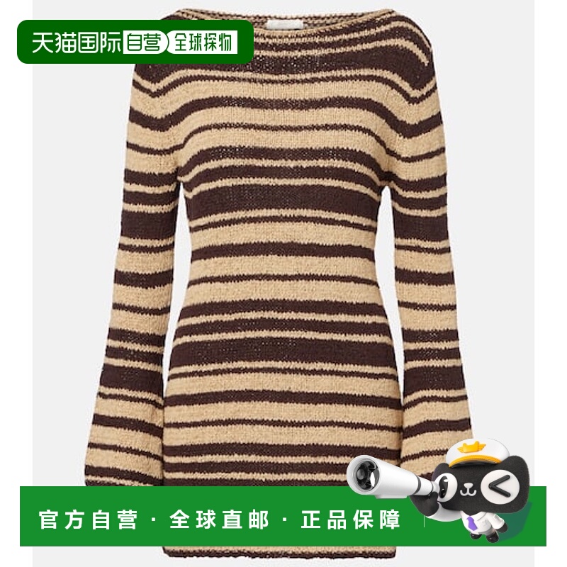 1h可退 潮奢 FAITHFULL THE BRAND 女士 Micah 条纹棉混纺迷你连