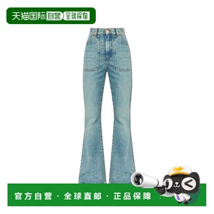 BALMAIN 女士牛仔裤 EF1MJ115DF246FF SS2025 蓝色 Flared jeans