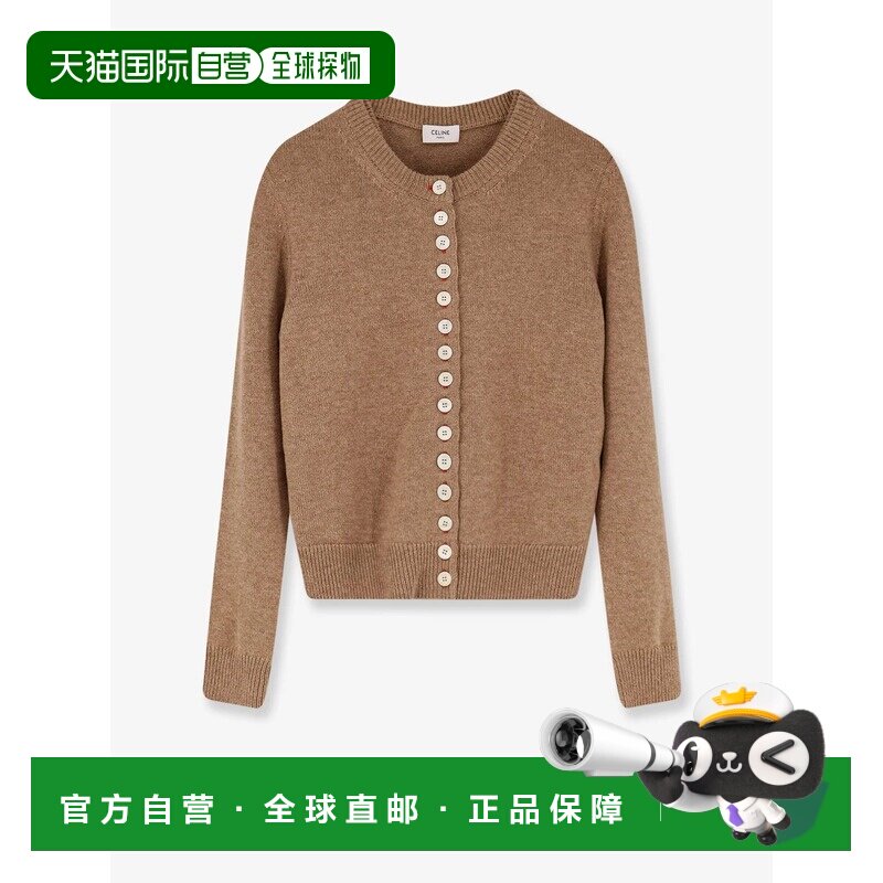 CELINE 女士针织衫 RY0NG317V02CM CO TWINSET CARDIGAN 开衫驼色