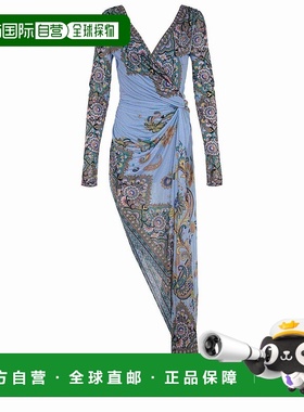 1h可退 ETRO 女士连衣裙 WRHA031099IP416X0885 SS2025 蓝色长裙
